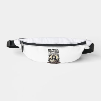 Christlicher Psalm 91_4 Jesus Vintage Gravur Shirt Bauchtasche