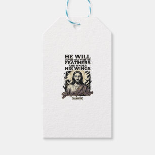 Christlicher Psalm 91_4 Jesus Vintage Gravur Shirt Geschenkanhänger