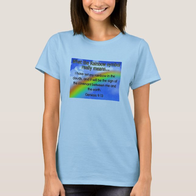 Christlicher Regenbogen-T - Shirt (Vorderseite)