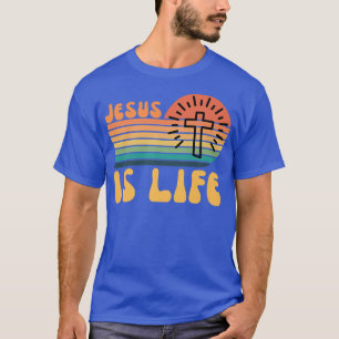 Christlicher religiöser Jesus ist Leben Retro 60er T-Shirt