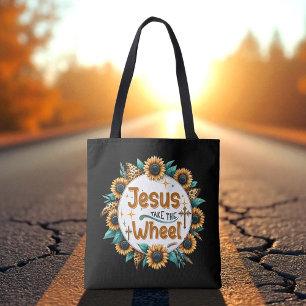 Christlicher religiöser Jesus übernimmt das Steuer
