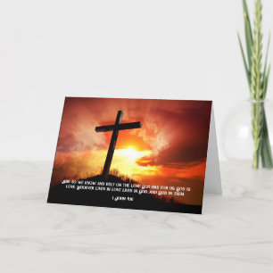 Christlicher religiöser katholischer Valentinstag Feiertagskarte