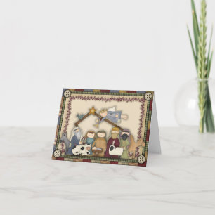 Christlicher religiöser Weihnachtsurlaub Notecard Feiertagskarte