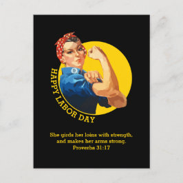 Christlicher ROSIE RIVETER Arbeitstag Postkarte