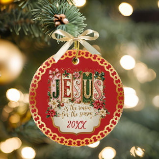 Christlicher roter Jesus ist der Grund für die Sai Keramik Ornament