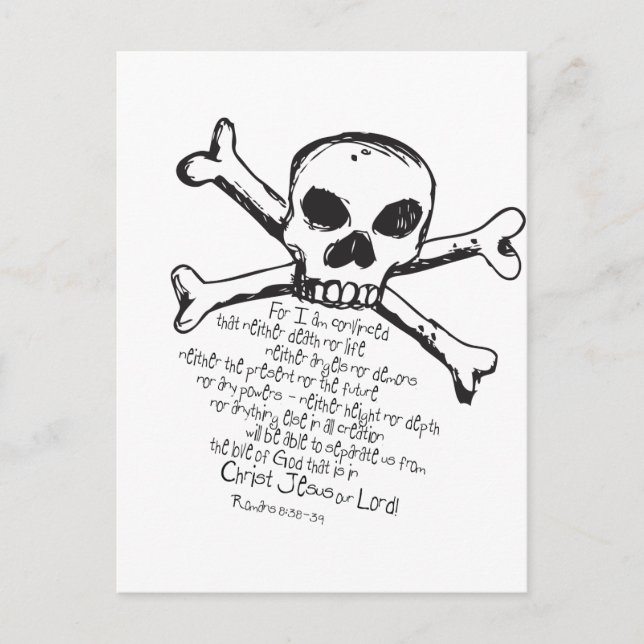 Christlicher Schädel Postkarte (Vorderseite)