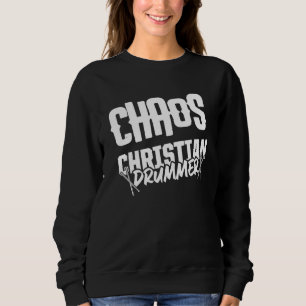 Christlicher Schlagzeuger Kirchenanbetung Schlagze Sweatshirt