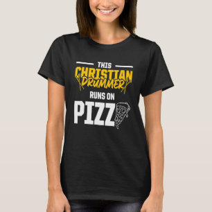 Christlicher Schlagzeuger Kirchenanbetung Schlagze T-Shirt