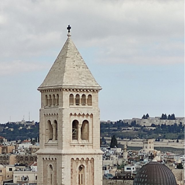 Christlicher Schneeglobe Schneekugeln (View of the Old City of Jerusalem from the rooftops)