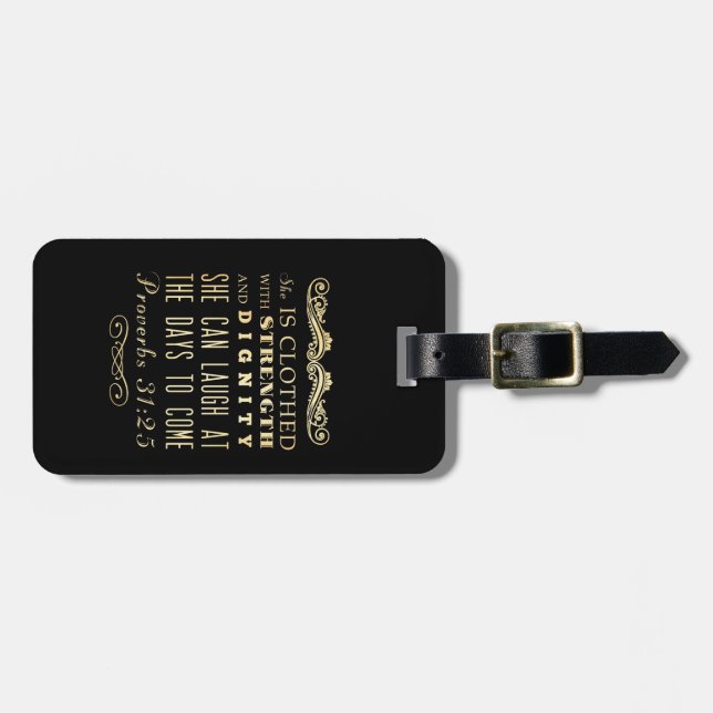 Christlicher schriftmäßiger Bibel-Vers - Gepäckanhänger (Vorderseite horizontal)