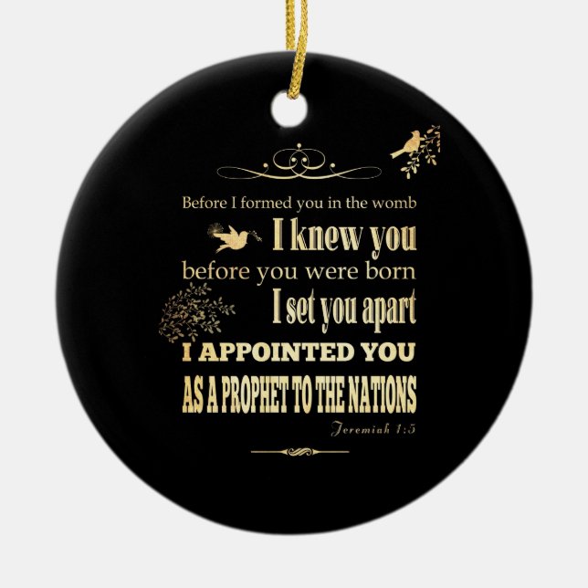 Christlicher schriftmäßiger Bibel-Vers - Keramikornament (Vorne)