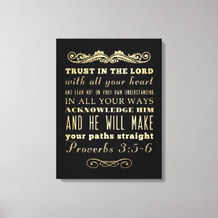 Christlicher schriftmäßiger Bibel-Vers - Leinwanddruck