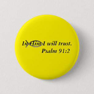 Christlicher Scripture auf Vertrauens-Knopf Button