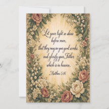 Christlicher Segen Sei das Licht Abschlusskarte