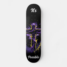 Christlicher Skate Jugendlicher in Lover Grafik Skateboard