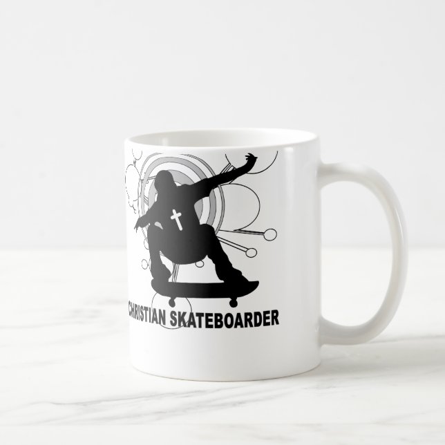 Christlicher Skateboarder Tasse (Rechts)
