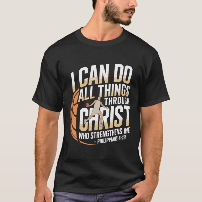 Christlicher Skettelplayer, den ich alle Dinge mac T-Shirt (Vorderseite)