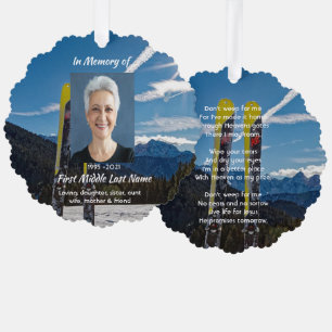 Christlicher Skifahrer-Andenken-Gedenkstück Ornament Karte