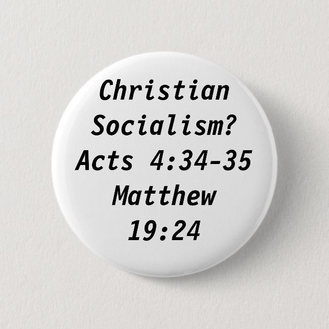 Christlicher Sozialismus? Button (Vorderseite)