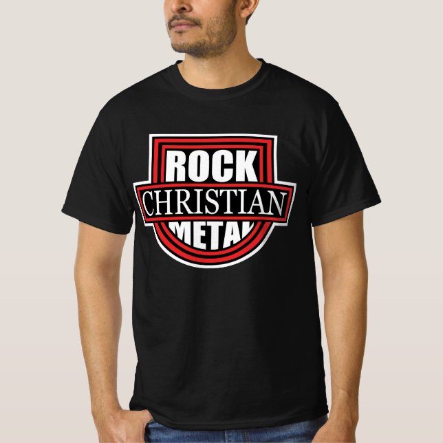 Christlicher Stein/Metall T-Shirt (Vorderseite)