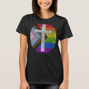 Christlicher Stolz auf die alleinstehende Flagge W T-Shirt
