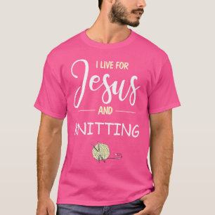 Christlicher Strickdesign. Ich lebe für Jesus Stri T-Shirt