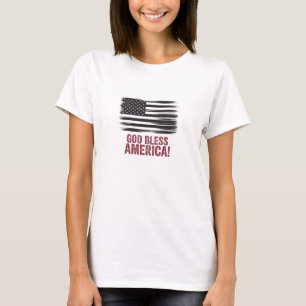 Christlicher T - Shirt Gott segne Amerika