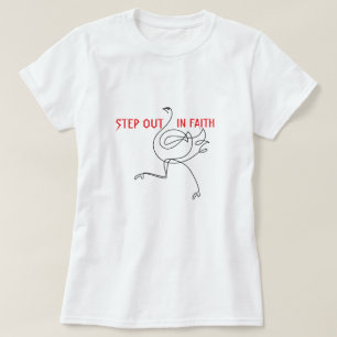 Christlicher T - Shirt tritt aus dem Glauben herau