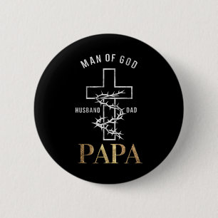 Christlicher Tag der Kreuzblüter Papa Ehemaliger V Button
