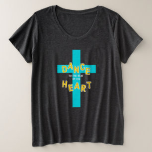 Christlicher Tanz zum Schlag seines Herzens Große Größe T-Shirt