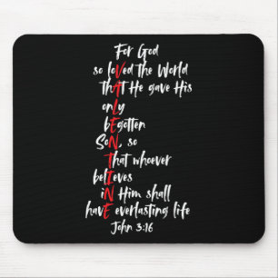 Christlicher Valentinstag Bibelvers Jesus Johannes Mousepad