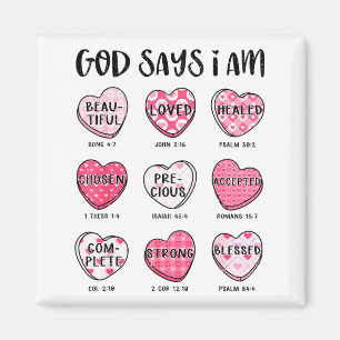 Christlicher Valentinstag Gott sagt Bibelverse Her Magnet