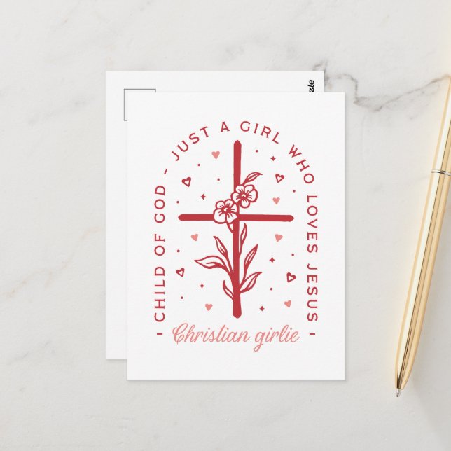 Christlicher Valentinstag lustige Zitate preppy Postkarte (Vorderseite/Rückseite Beispiel)