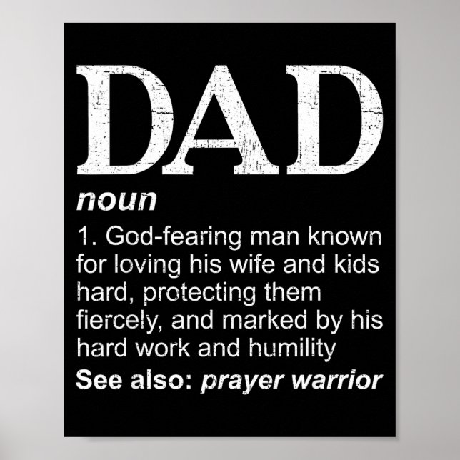 Christlicher Vater Definition Vatertag Vater  Poster (Vorne)