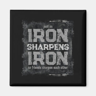 Christlicher Vater Eisen Sharpens Eiserne Schrift Magnet