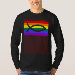Christlicher Verbündeter Jesus-Fisch LGBTQ Gay Pri T-Shirt