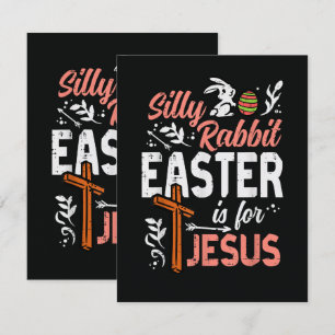 Christlicher Verrückter Osterhase für Jesus Dankeskarte