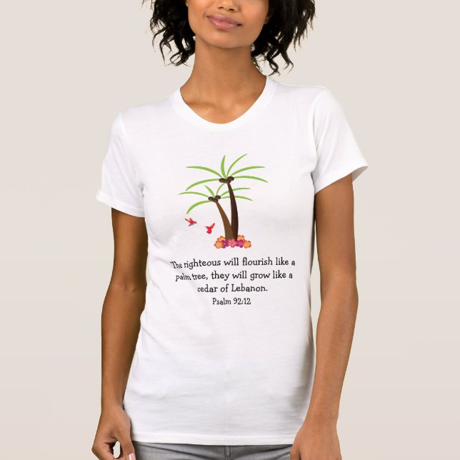 Christlicher Vers-tropisches Baum-Shirt T-Shirt (Vorderseite)