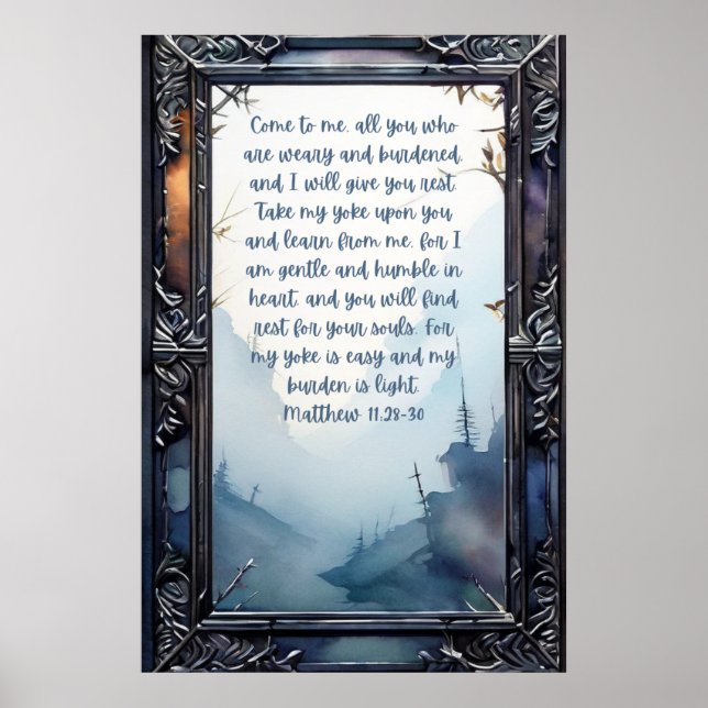 Christlicher Verse der Heiligen Bibel Matthew 11:2 Poster (Vorne)