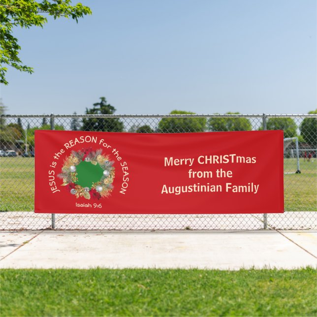 Christlicher WeihnachtsJESUS IST DER GRUND Red Banner (InSitu)