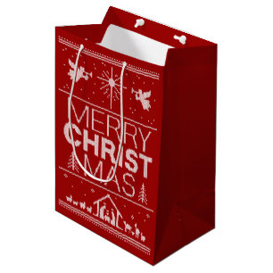Christlicher Weihnachtssüßer Merry Christ Mas Mittlere Geschenktüte