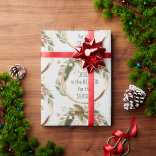 Christlicher Weihnachtszitat Jesus Grund Jahreszei Geschenkpapier