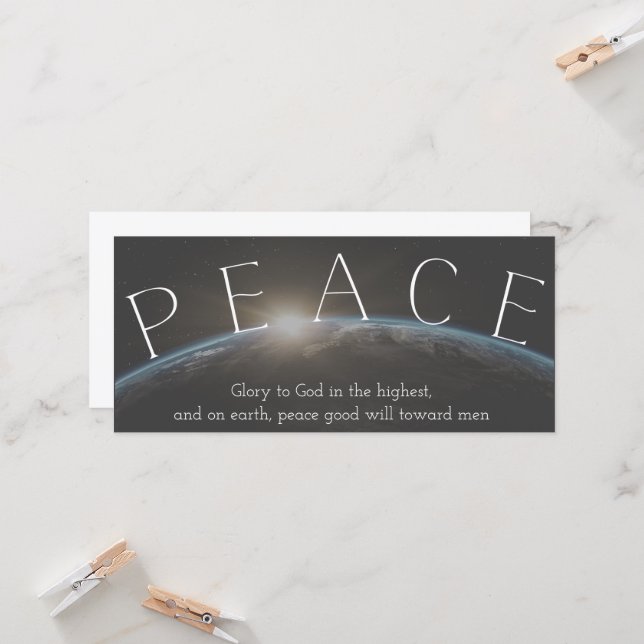 Christlicher Weltfrieden Bibel Weihnachten (Vorderseite/Rückseite Beispiel)