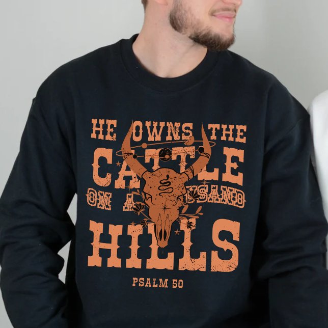 Christlicher Western Psalm 50 Sweatshirt (Von Creator hochgeladen)