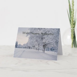 Christlicher Winter Schnee Bäume Frost Sympathie Karte