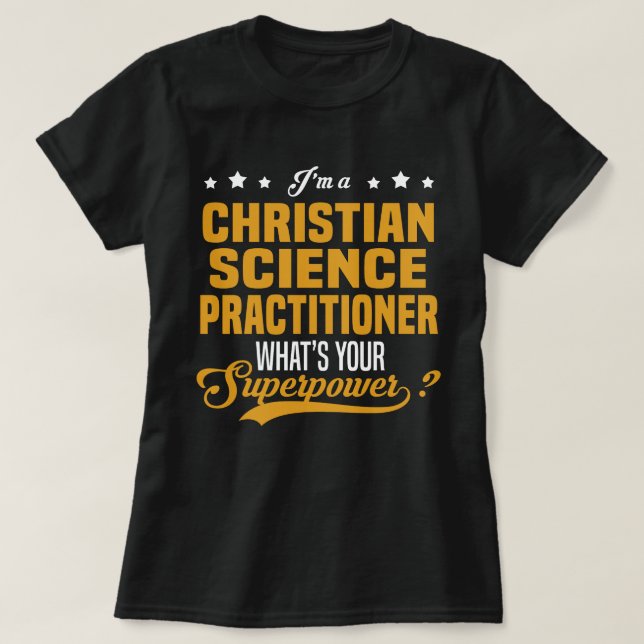 Christlicher Wissenschaftler T-Shirt (Design vorne)