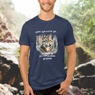 Christlicher Wolf der Stärke Tri-Blend Shirt