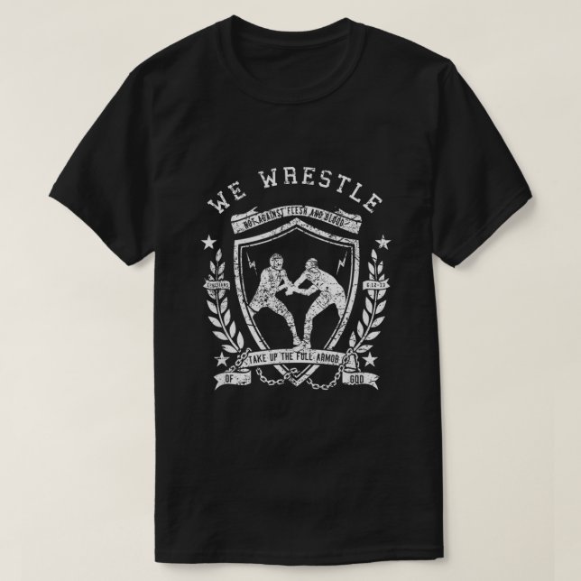 Christlicher Wrestling Shirt mit Bibelverse (Design vorne)