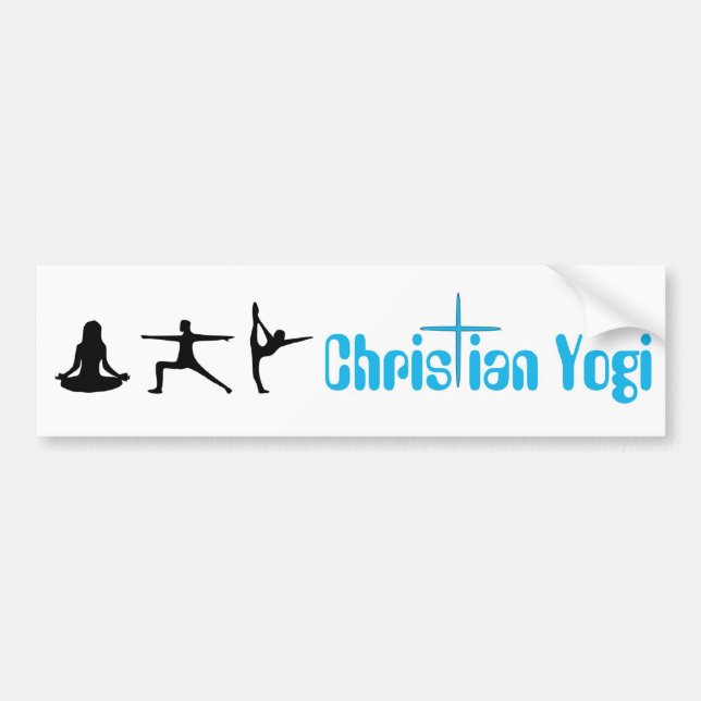 Christlicher Yogi-Yoga-Autoaufkleber Autoaufkleber (Vorne)