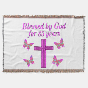 CHRISTLICHES 85. GEBURTSTAGES PINK CROSS DESIGN DECKE